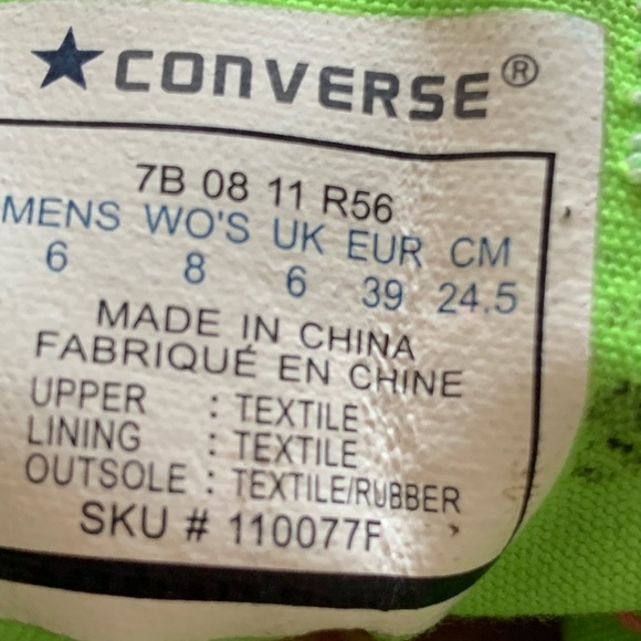 Converse all star Chuck Taylor shoes Woman’s 8 Mens 6 - Picture 7 of 14